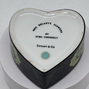 Tiffany & Co. Heart Trinket Box Mrs. Delany's Flowers By Sybil Connolly No Lid